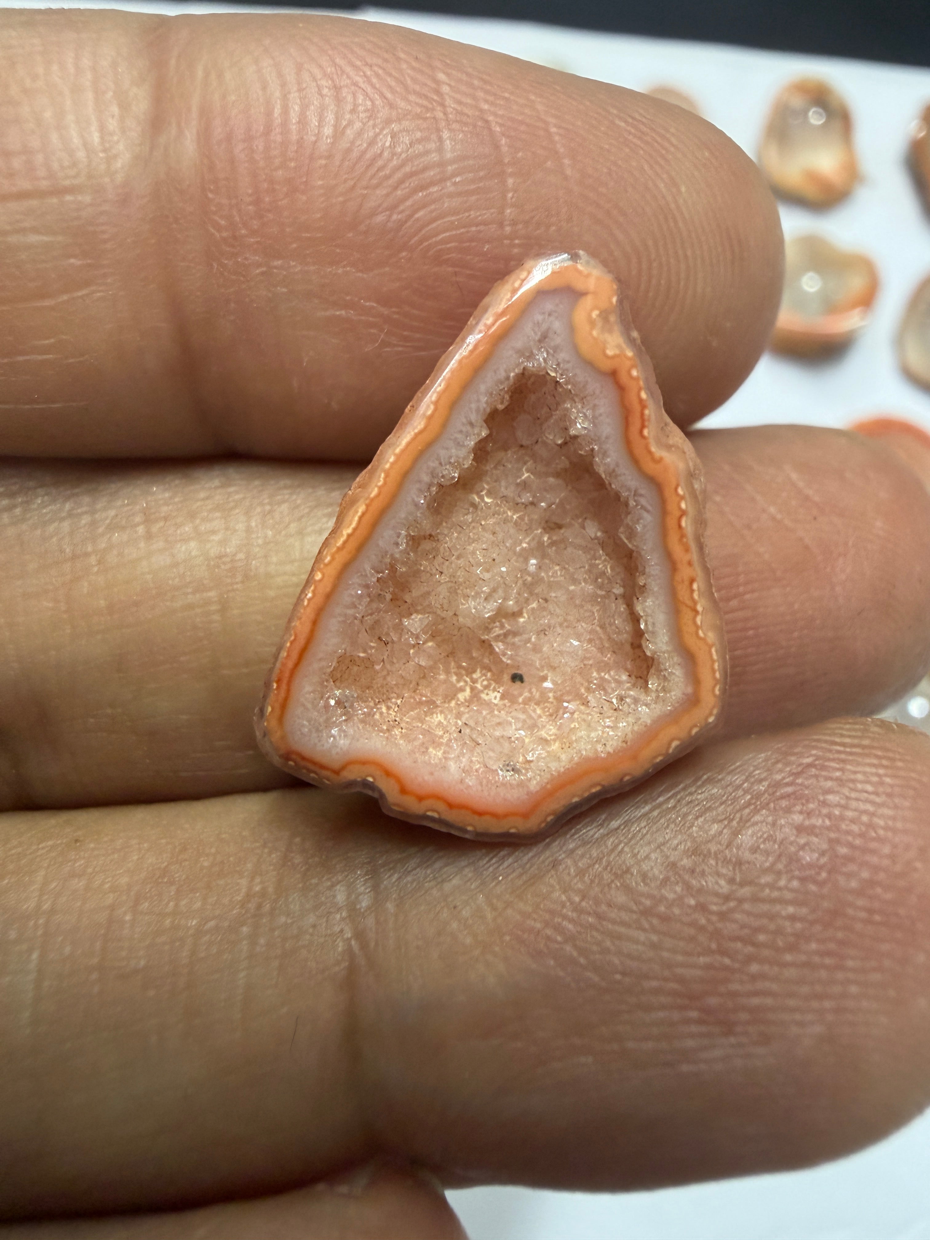 Orange Agate Druzy Geode Slices – Perfect for Ring Making