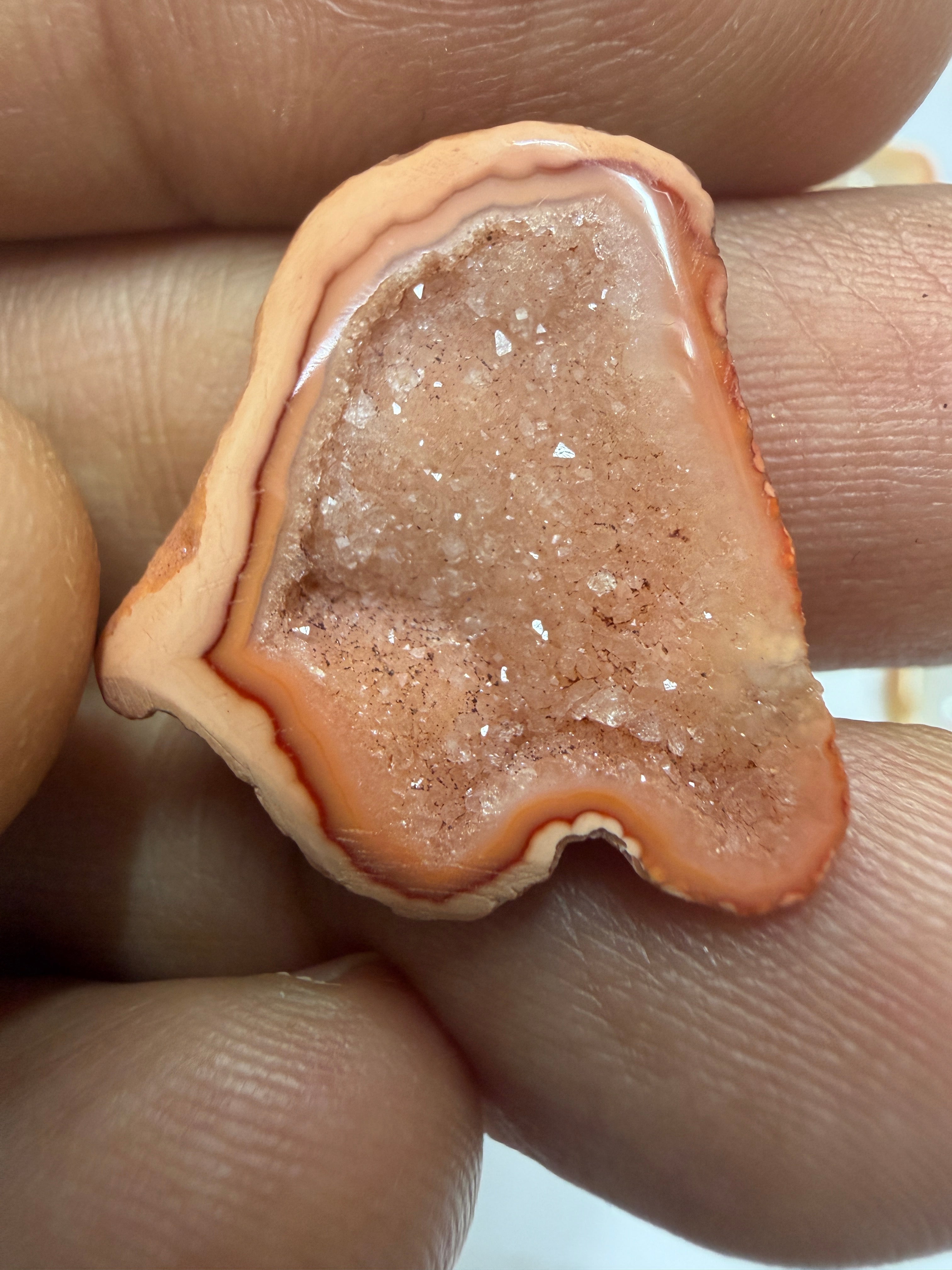 Orange Agate Druzy Geode Slices – Perfect for Ring Making