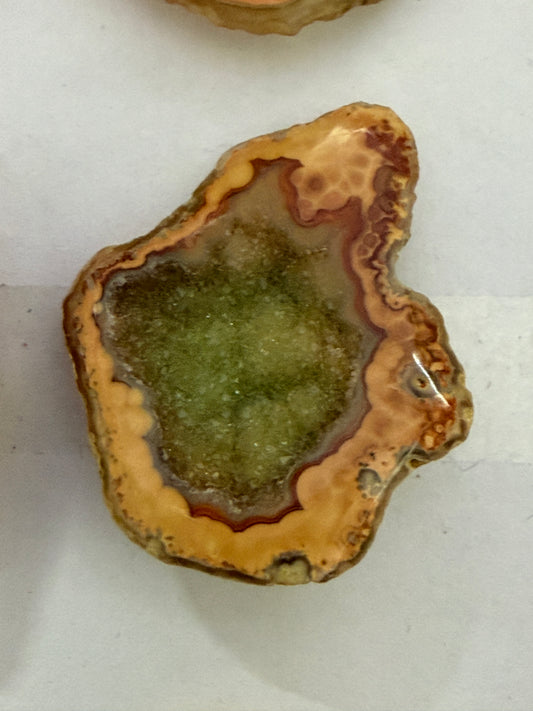 Orange Agate Druzy Geode Slices – Perfect for Ring Making