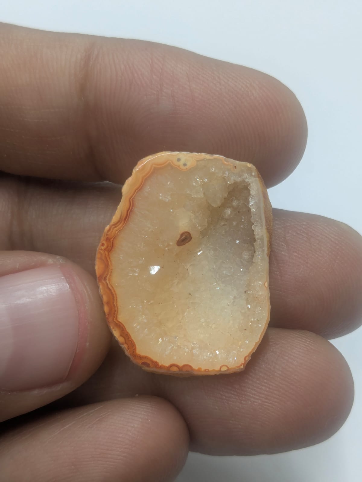 Orange Agate Druzy Geode Slices – Perfect for Ring Making