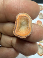 Orange Agate Druzy Geode Slices – Perfect for Ring Making