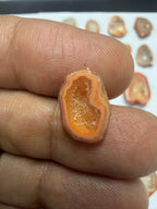 Orange Agate Druzy Geode Slices – Perfect for Ring Making