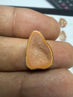 Orange Agate Druzy Geode Slices – Perfect for Ring Making