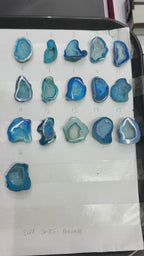 Geode Stones (Pendant) by Selection 30-35 mm Aqua Color For Making Pendant Jewelry