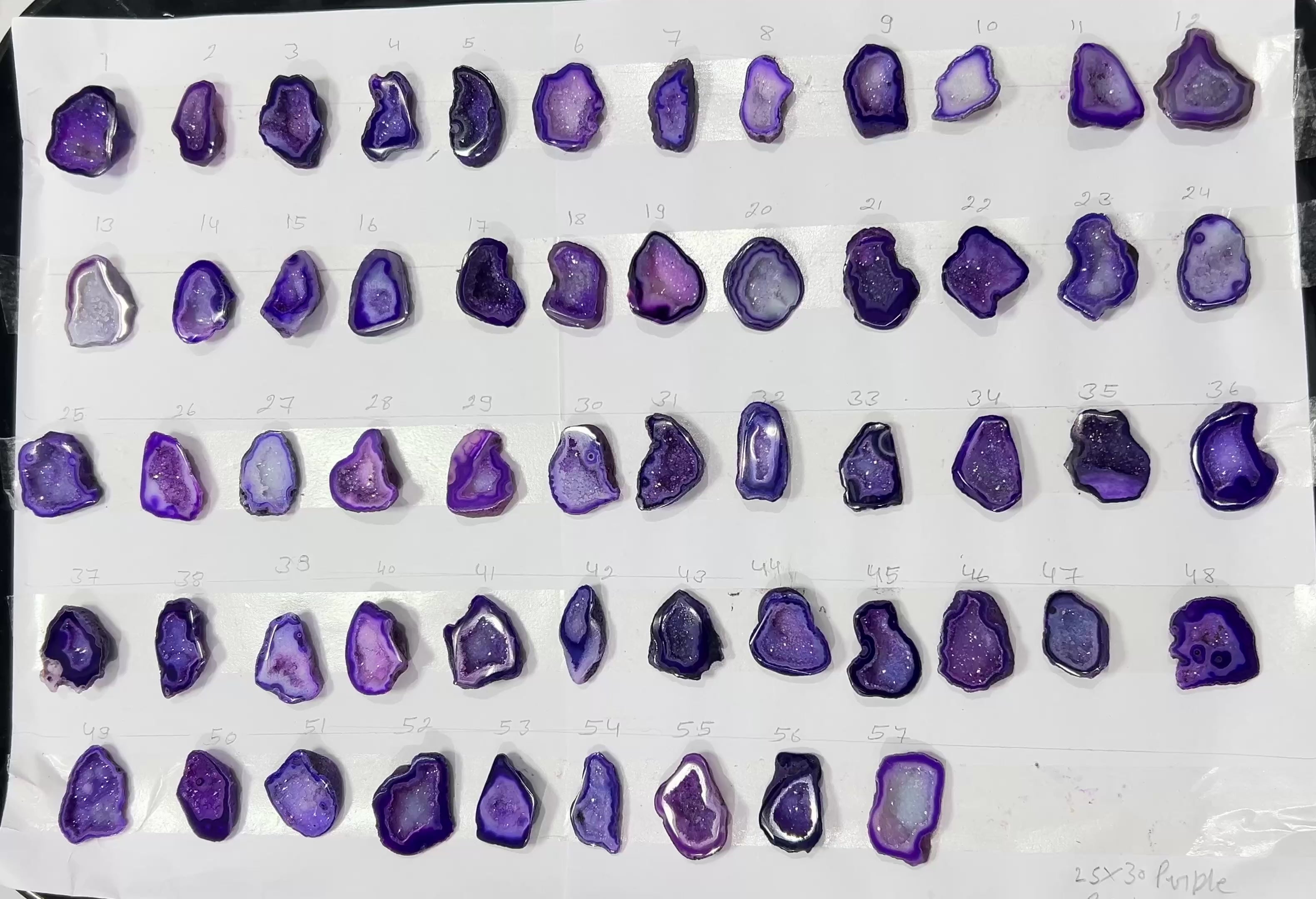 Geode Stones (Pendant) by Selection 20-25 mm Purple For Making Pendant Jewelry