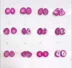 Pink Geode Pair Earrings | Natural 10-15 mm Stones | Unique Handpicked Matching Geodes for Earring