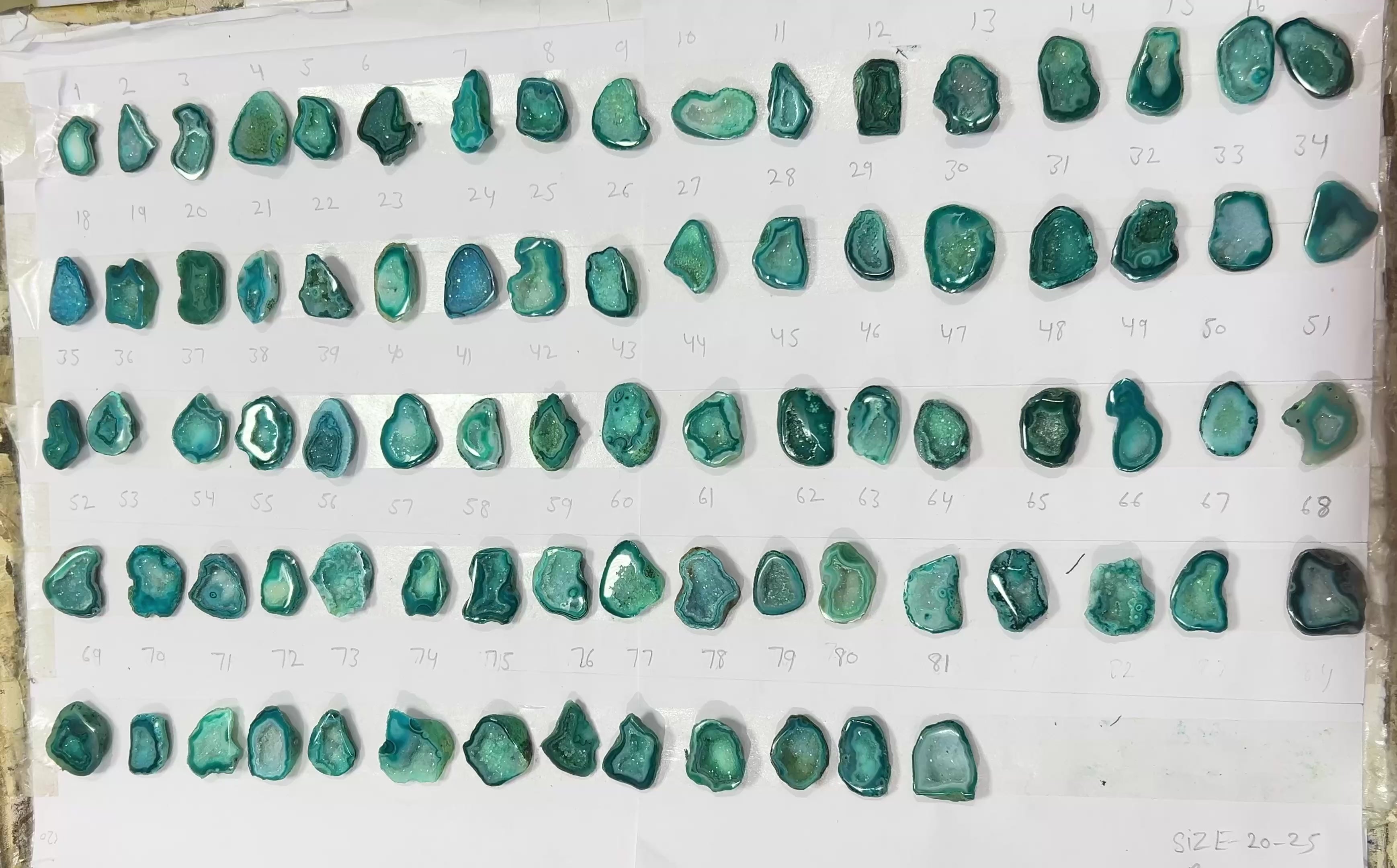 Geode Stones (Pendant) by Selection 20-25 mm Green For Making Pendant Jewelry