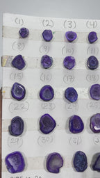 Geode Rings stone by Selection  10 -20mm Purple For Rings Making