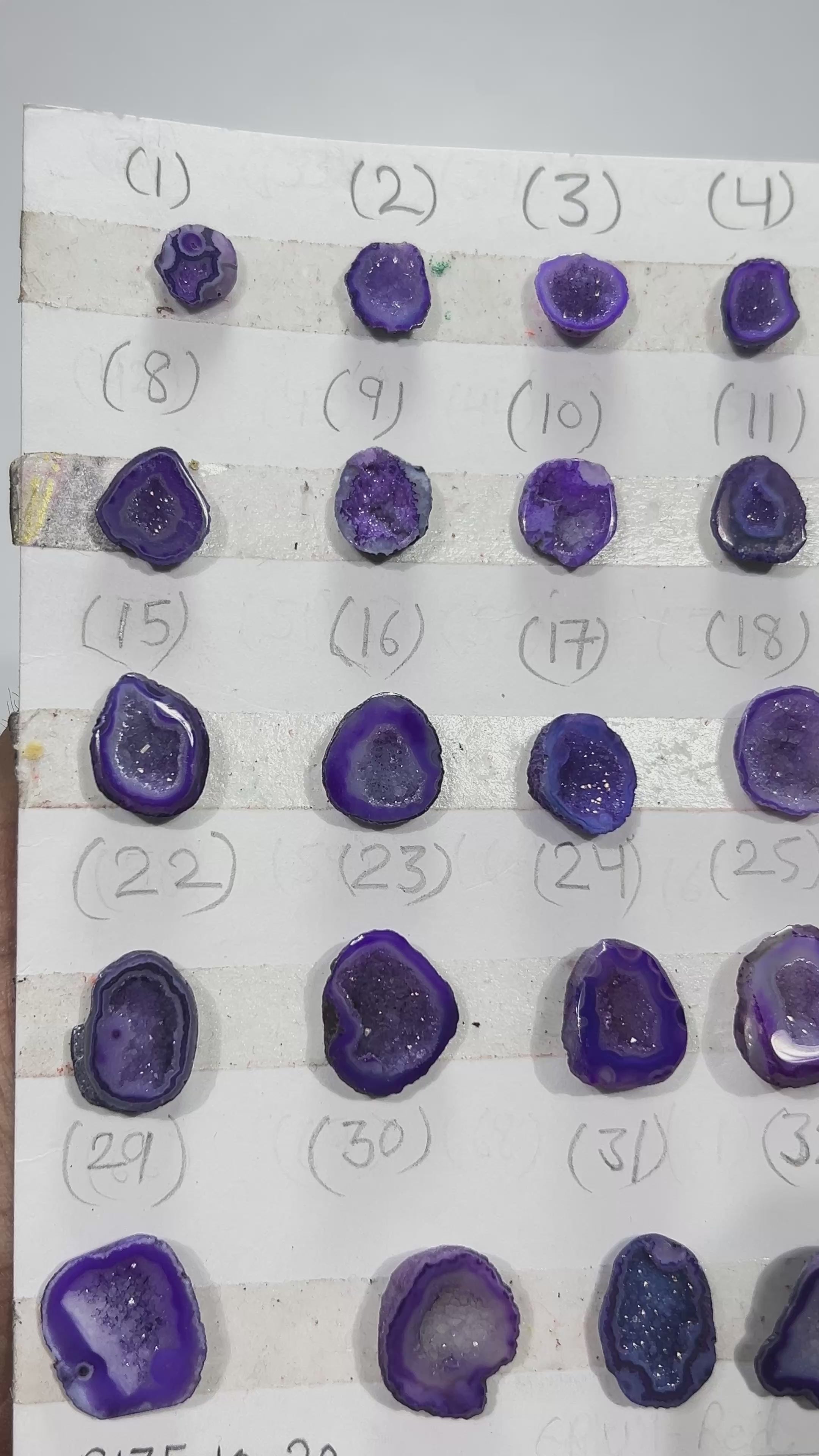 Geode Rings stone by Selection  10 -20mm Purple For Rings Making