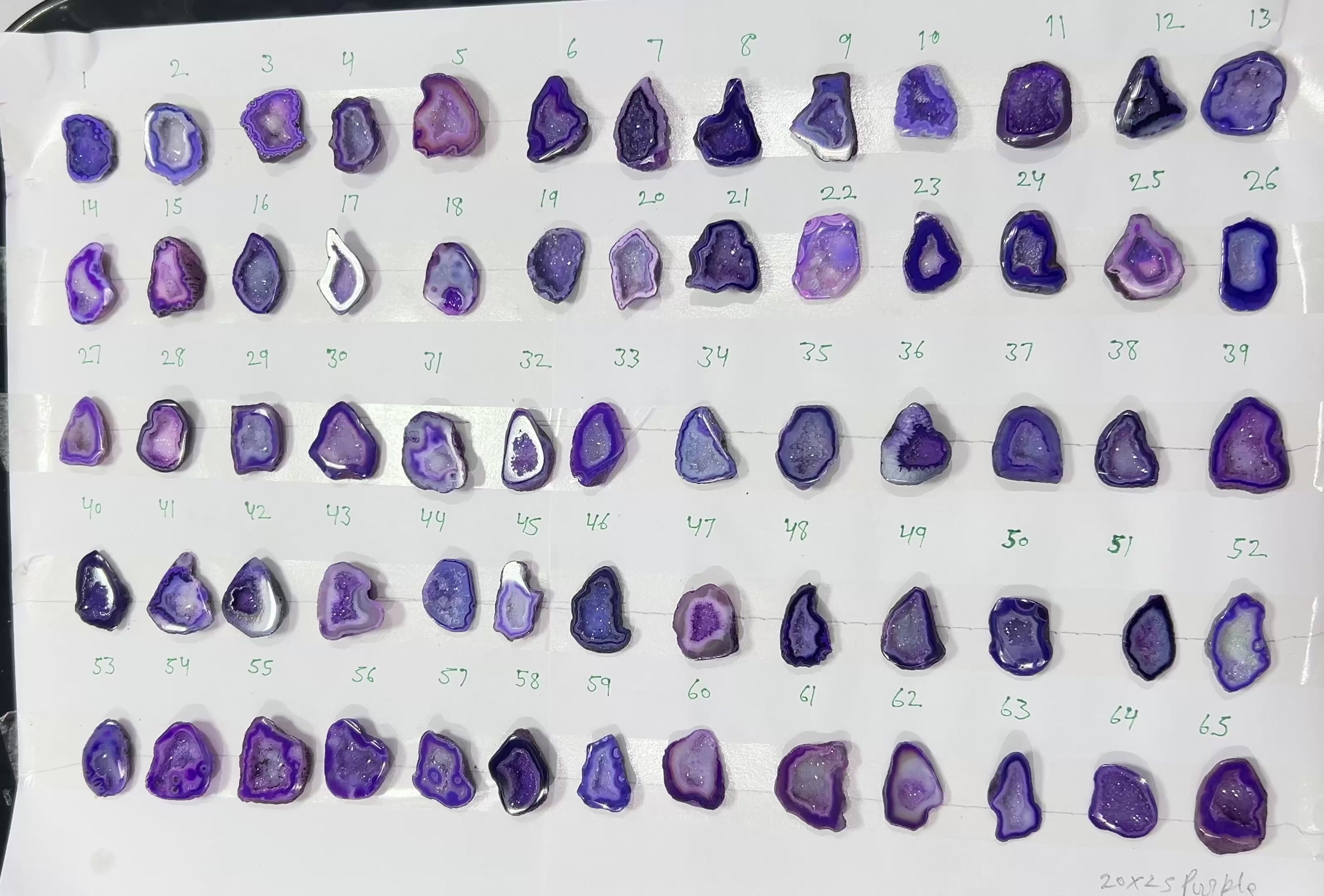 Geode Stones (Pendant) by Selection 20-25 mm Purple For Making Pendant Jewelry