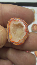 Orange Agate Druzy Geode Slices – Perfect for Ring Making