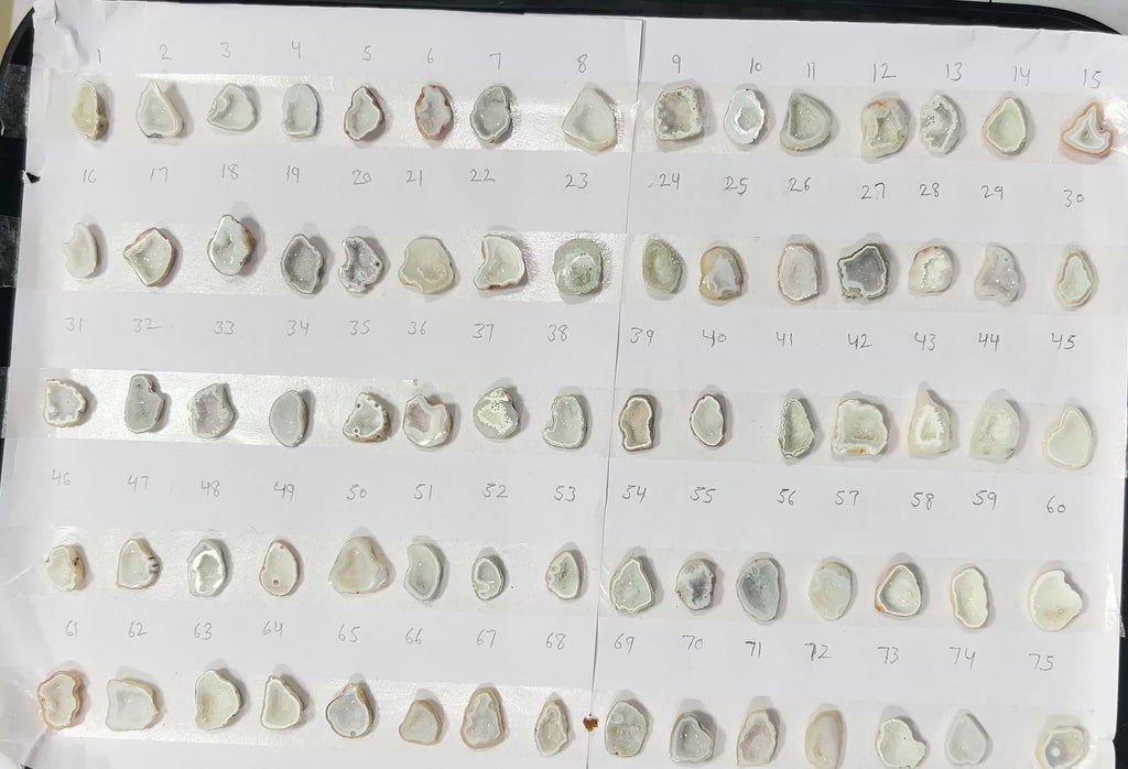 Geode Stones (Pendant) by Selection 15- 20 mm White For Making Pendant Jewelry