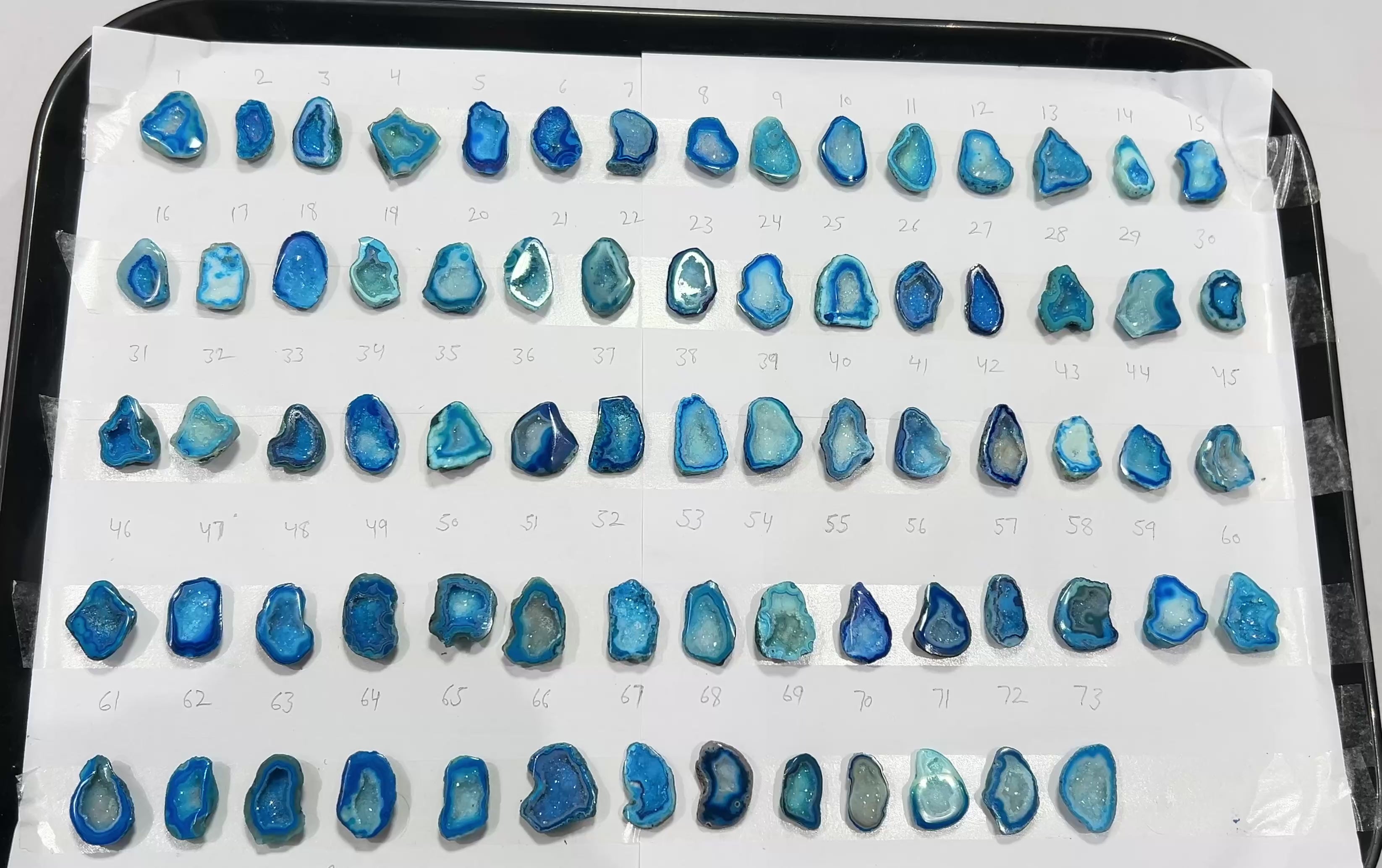 Geode Stones (Pendant) by Selection 20-25 mm Aqua For Making Pendant Jewelry