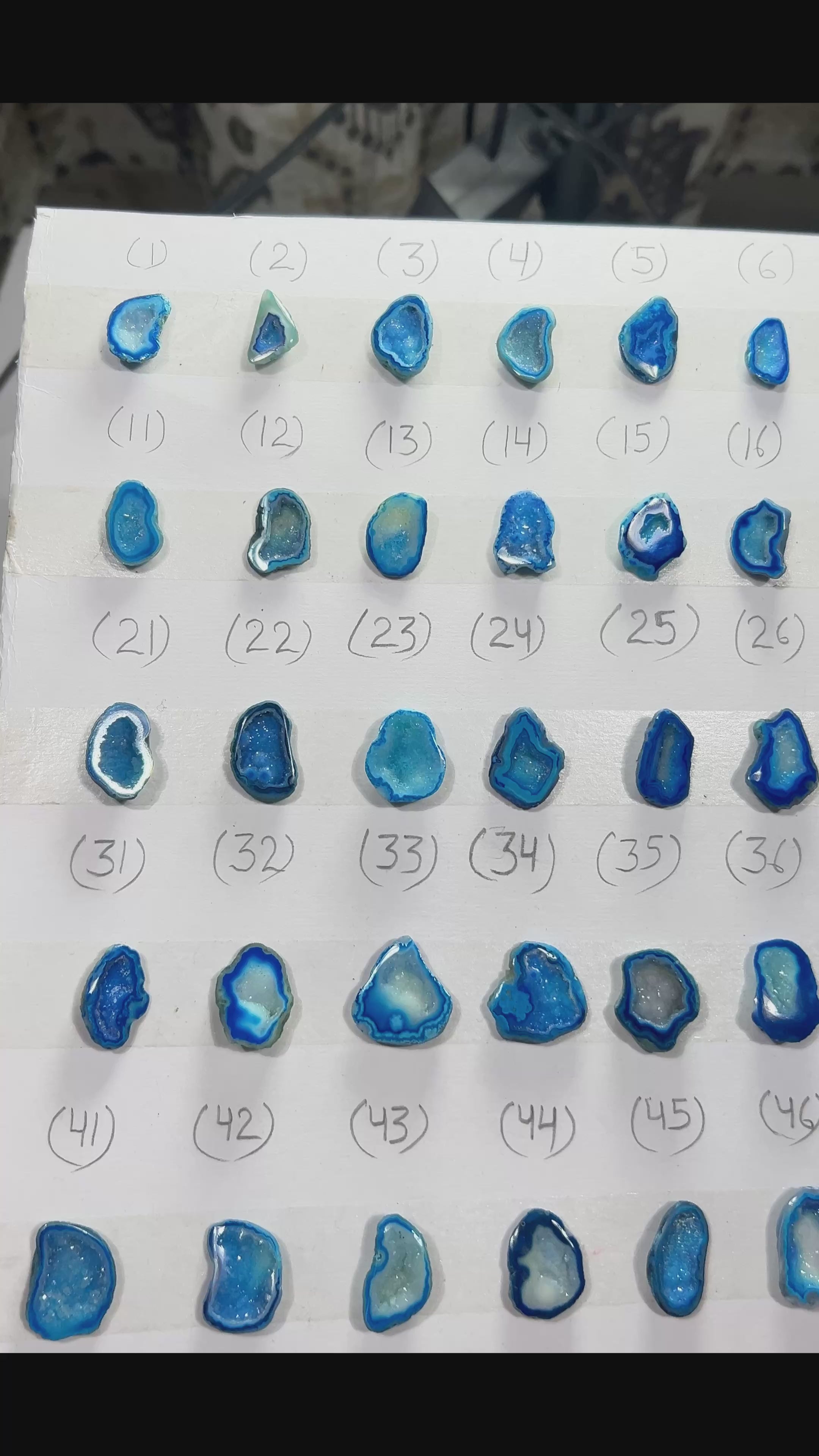 Geode Stones (Pendant) by Selection 20 -25 mm Aqua For Making Pendant Jewelry
