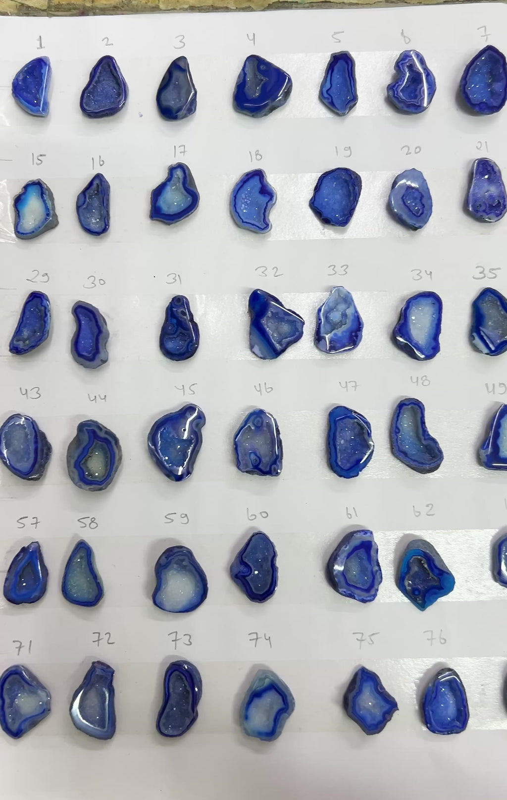 Geode Stones (Pendant) by Selection 20-25 mm Blue For Making Pendant Jewelry