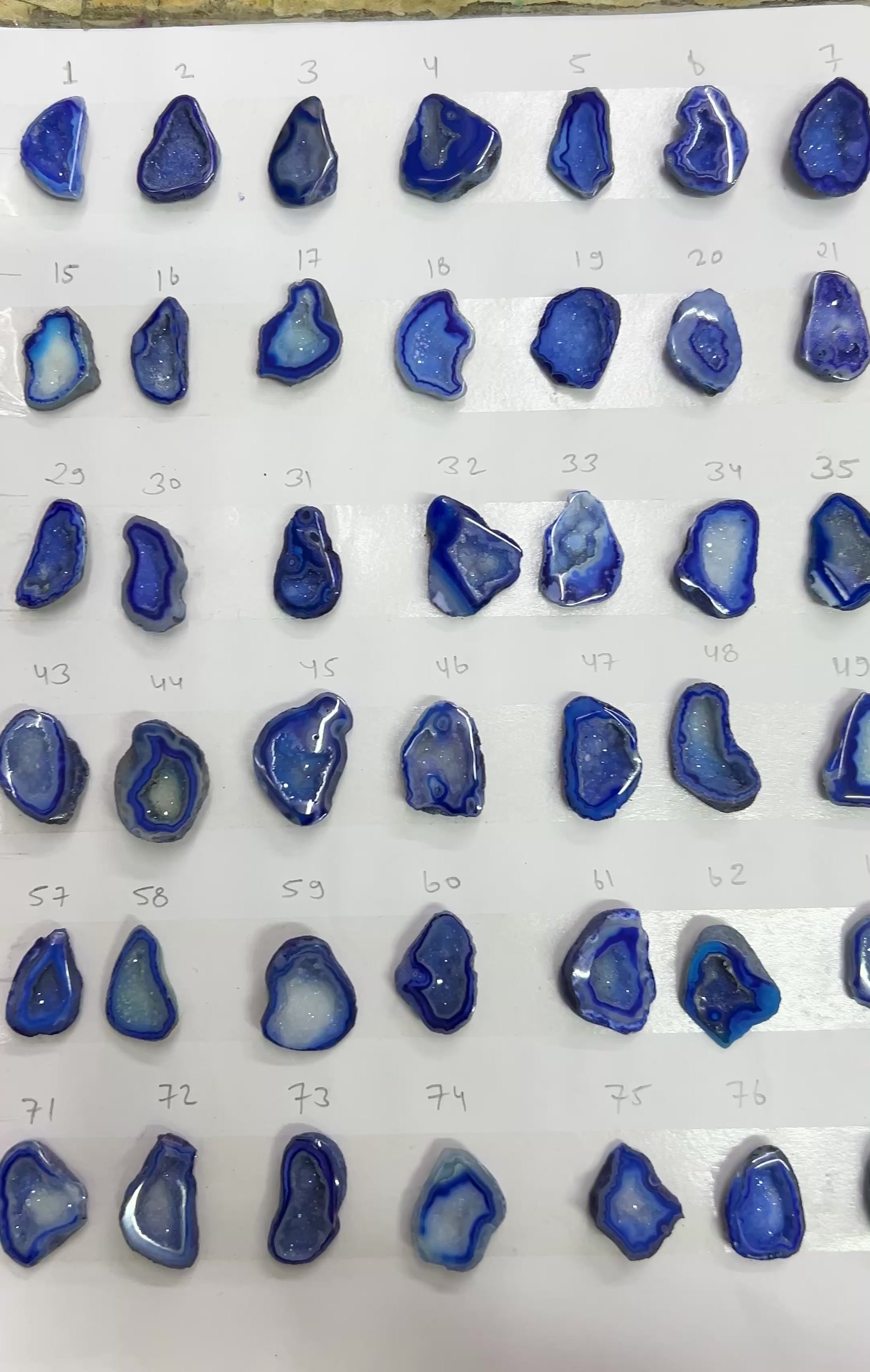 Geode Stones (Pendant) by Selection 20-25 mm Blue For Making Pendant Jewelry