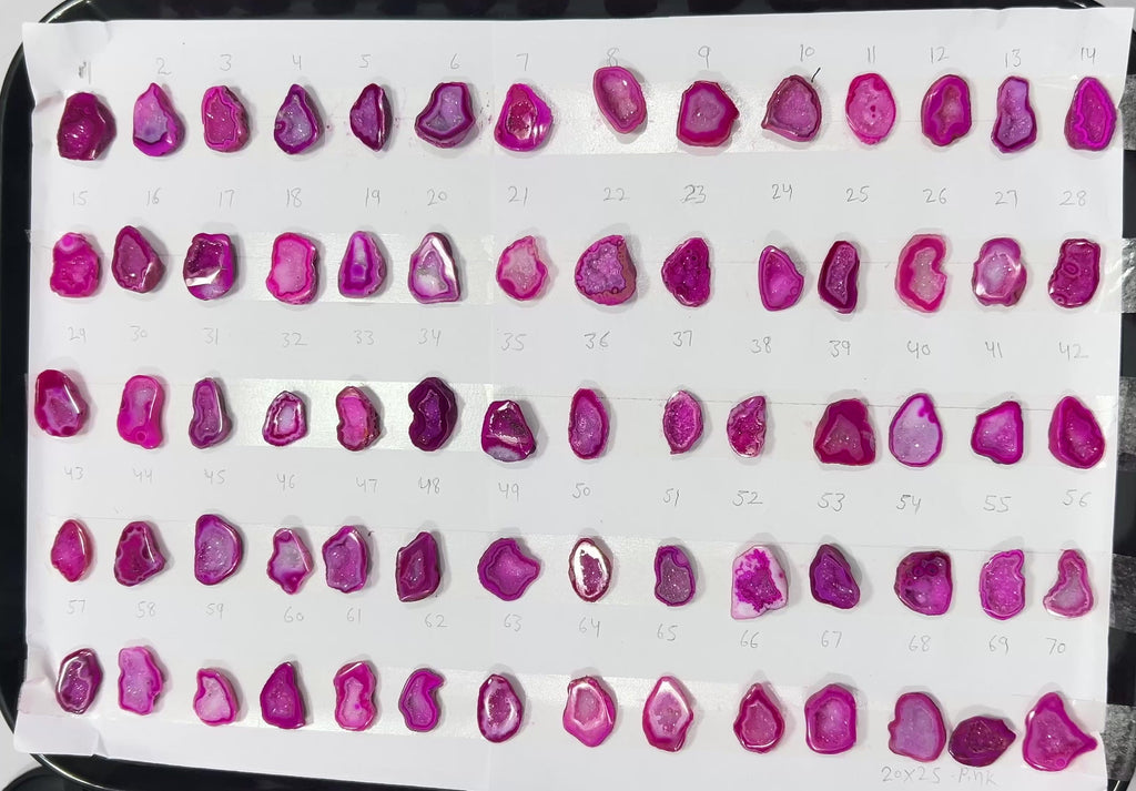 Geode Stones (Pendant) by Selection 20-25 mm Pink For Making Pendant Jewelry