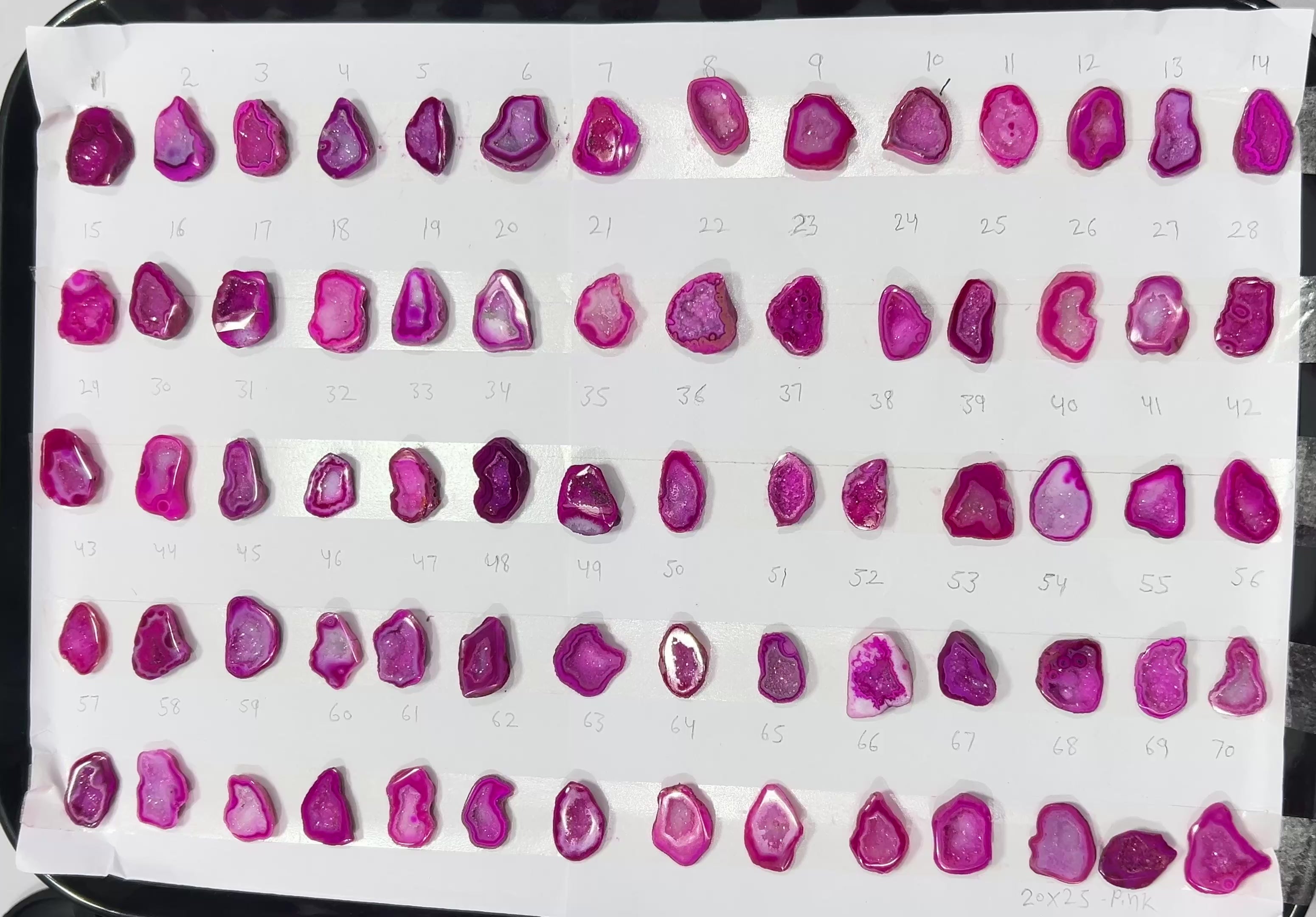 Geode Stones (Pendant) by Selection 20-25 mm Pink For Making Pendant Jewelry