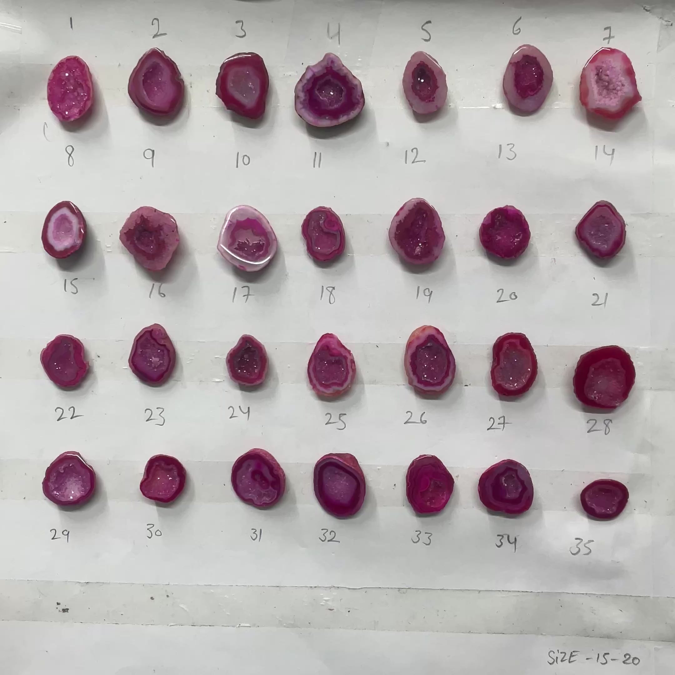 Small Pink Agate Geode Druzy Stone (15–20 mm) – Exact Piece Shown in Picture