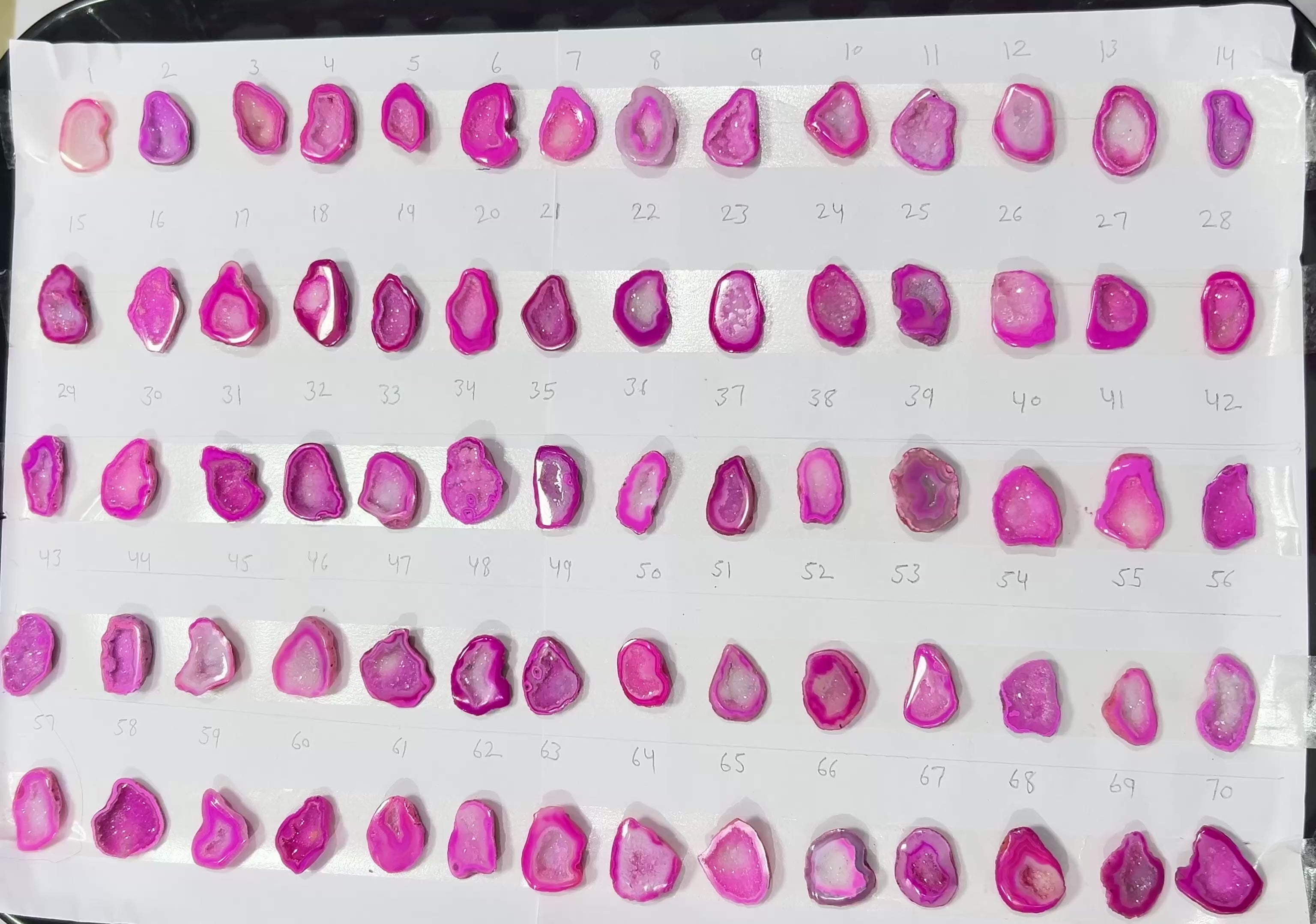 Geode Stones (Pendant) by Selection 20-25 mm Light Pink For Making Pendant Jewelry