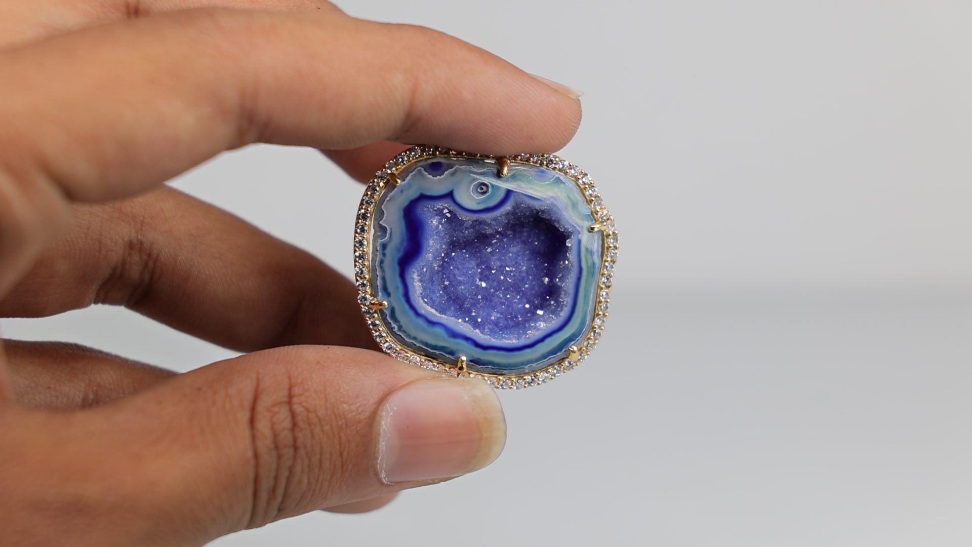 Mumbai Geode Ring Cz
