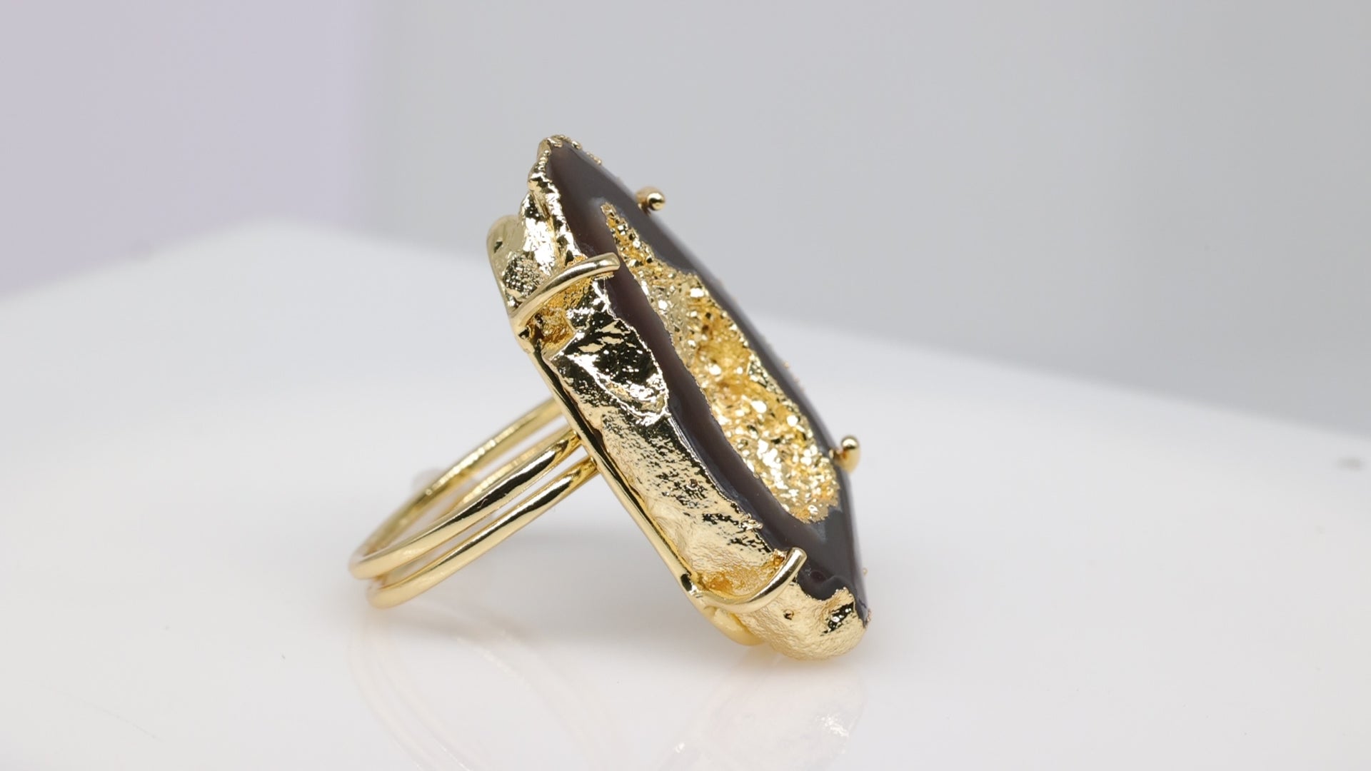 Elegance Geode Druzy Slice Ring, Wholesale Store & Gem Show Supply