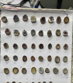 Small Black Agate Geode Druzy Stones 15–20 mm – Natural Crystal Pieces for Rings