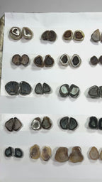 Design Geode Pairs (Earing) by Selection 10-20mm Black Beige