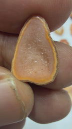 Orange Agate Druzy Geode Slices – Perfect for Ring Making