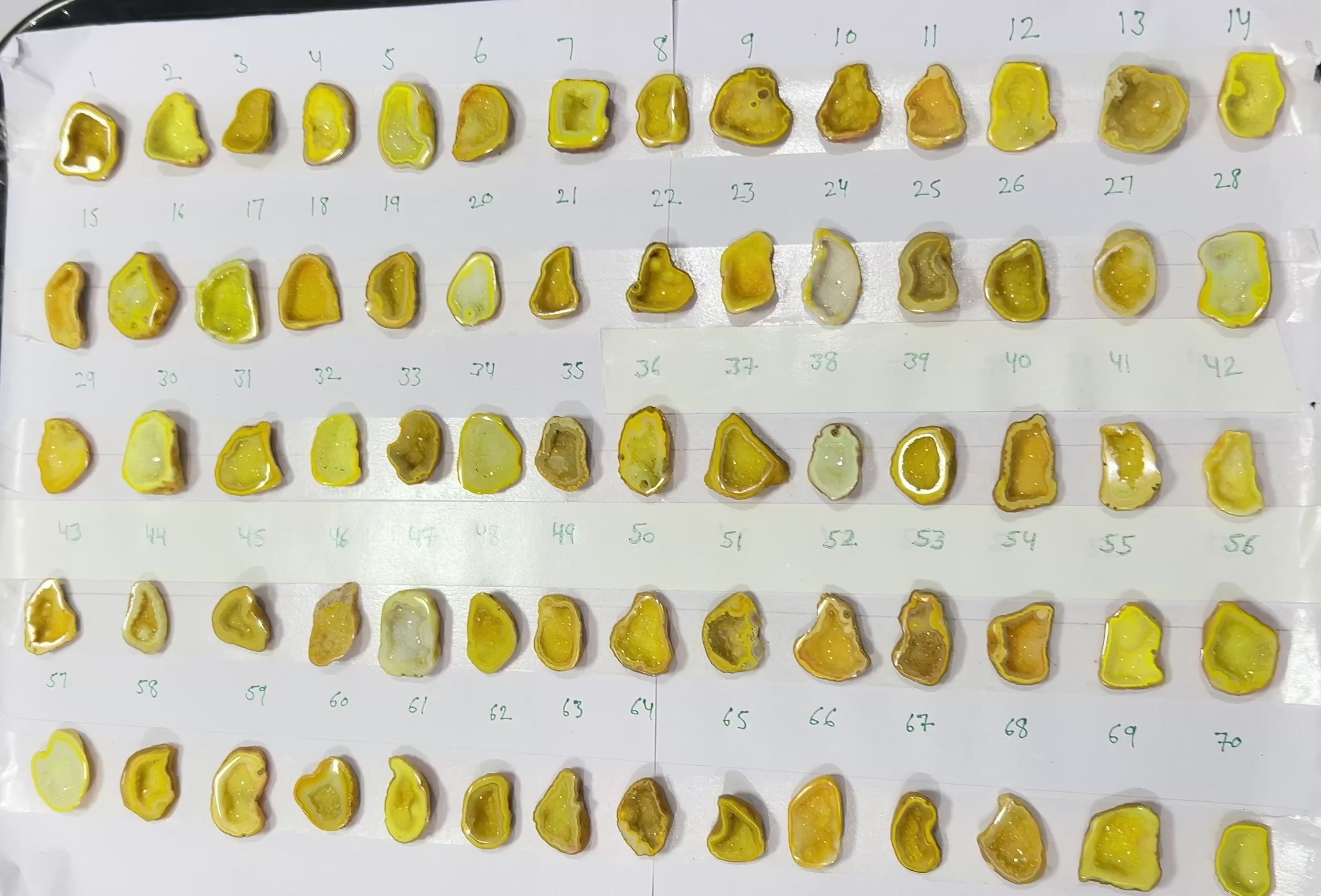 Geode Stones (Pendant) by Selection 20-25 mm Yellow For Making Pendant Jewelry