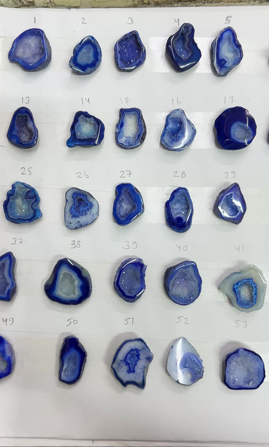 Geode Stones (Pendant) by Selection 25-30 mm Blue For Making Pendant Jewelry