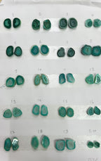 Geode Pairs (Earring) by Selection  10-20  mm Green Color