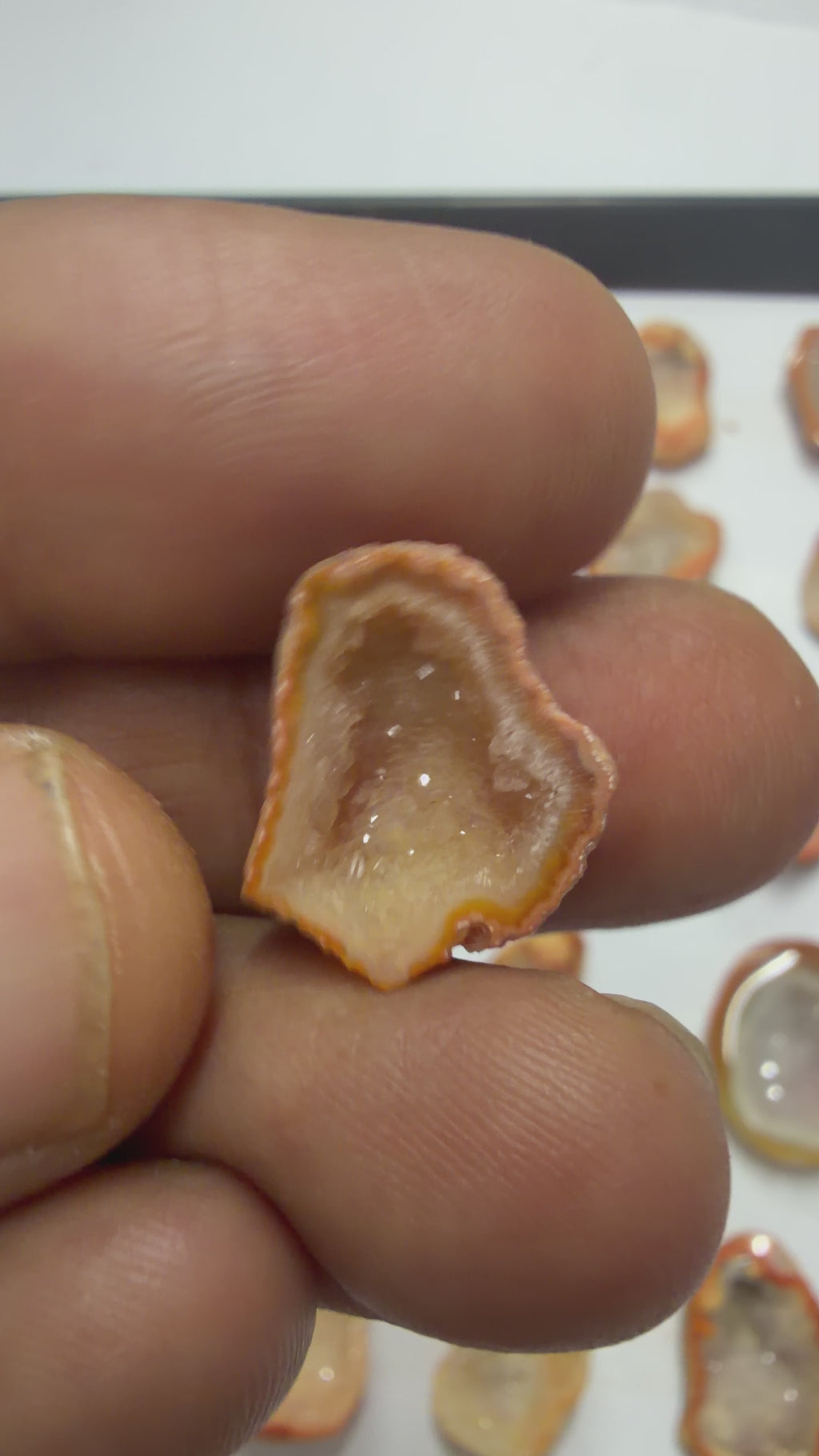 Orange Agate Druzy Geode Slices – Perfect for Ring Making
