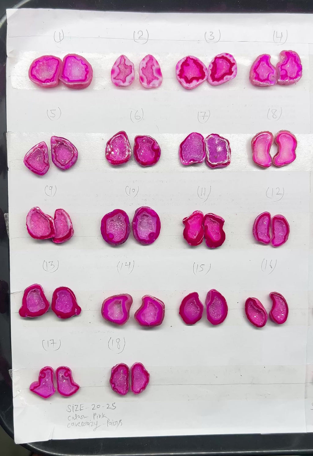 Geode Pairs (Earring) by Selection 20-25 mm  Pink Color