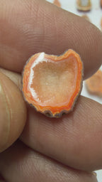 Orange Agate Druzy Geode Slices – Perfect for Ring Making