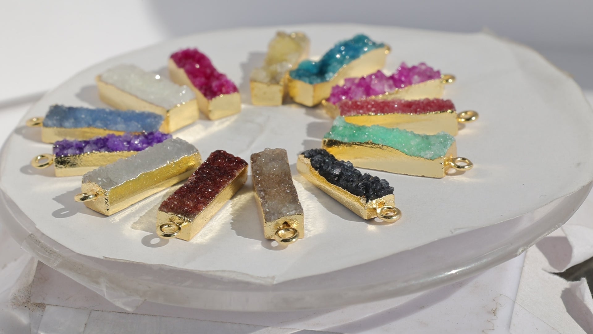 Druzy Bars 5 * 18 MM Natural Gemstone