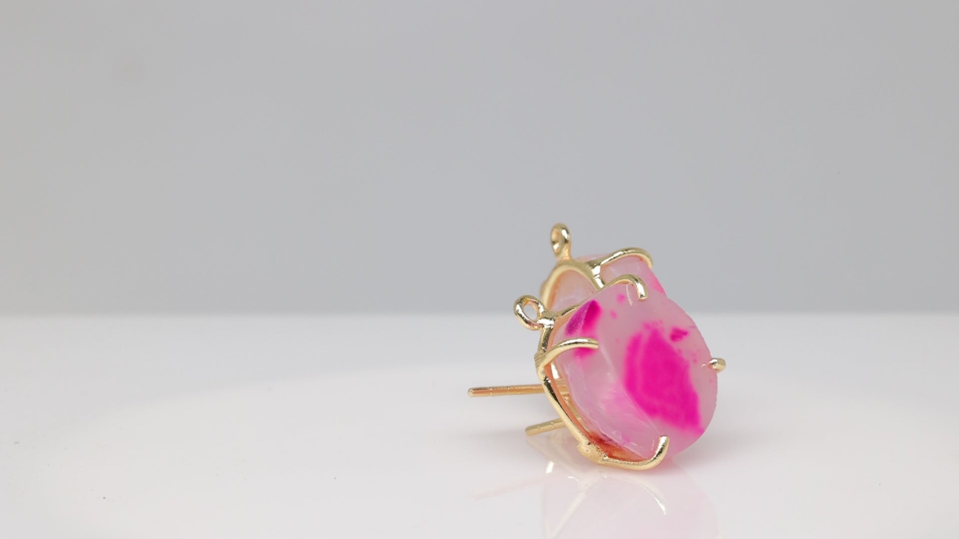 Geode Druzy Slice  Earpost  DIY Earrings