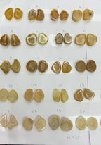 Geode Pairs (Earring) by Selection 20-25 mm Beige Color Geodes