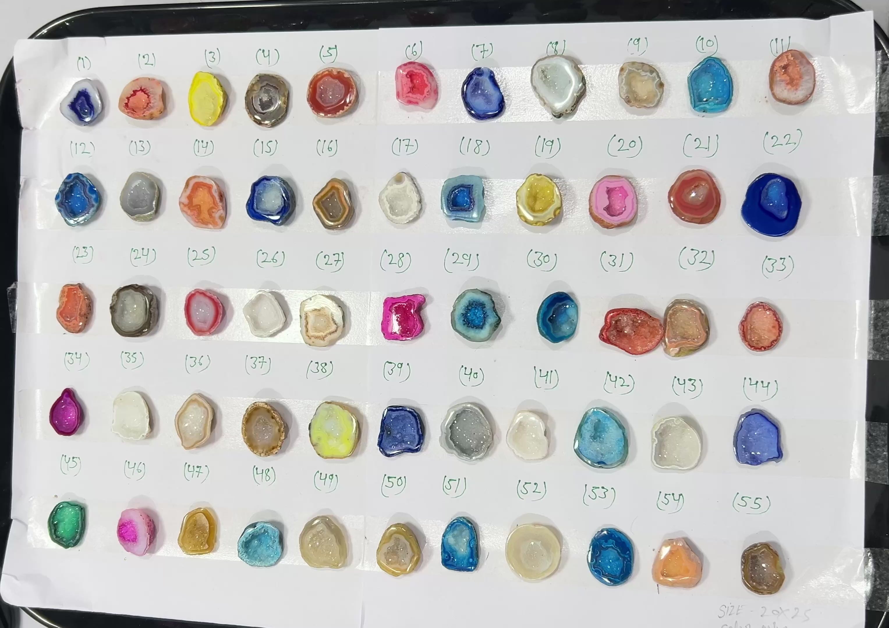 Geode Rings and Bracelet stone by Selection  20-25mm Mix Color For Rings  Bracelet Making