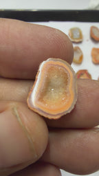 Orange Agate Druzy Geode Slices – Perfect for Ring Making