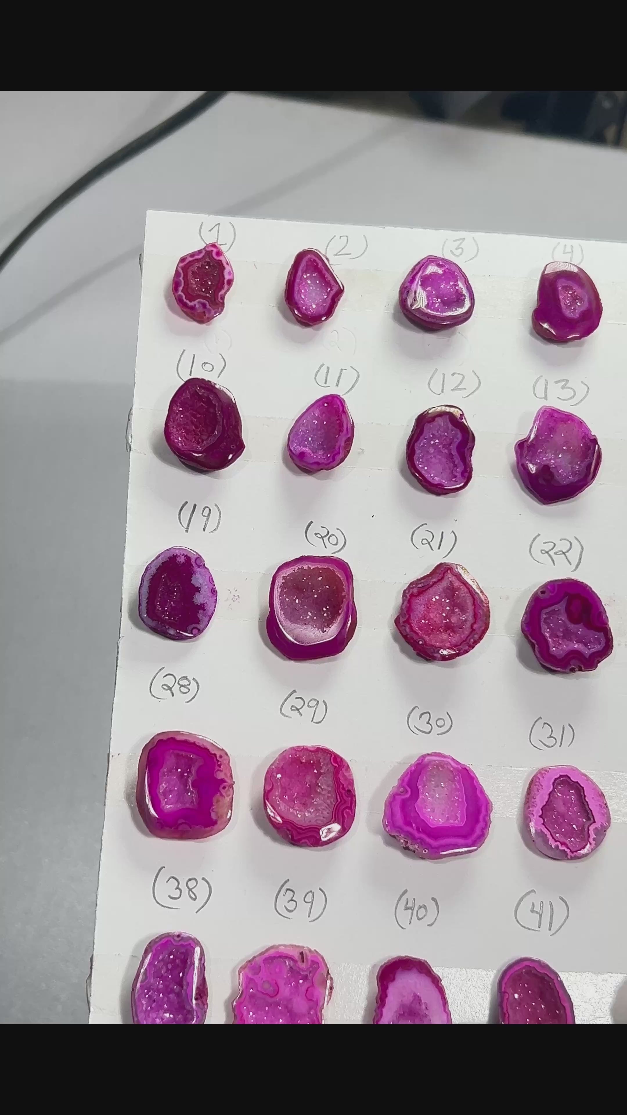 Geode Rings stone by Selection  20-25mm Pink For Rings Making