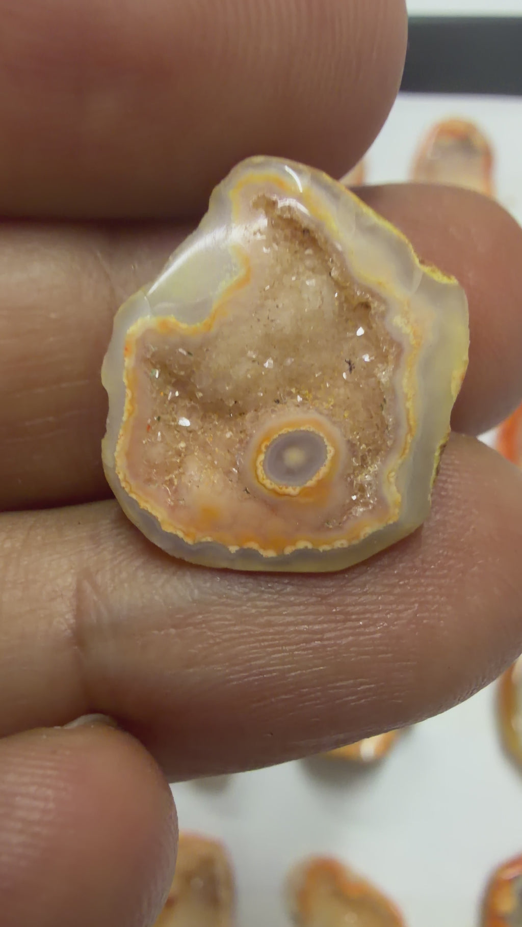 Orange Agate Druzy Geode Slices – Perfect for Ring Making