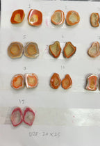 Geode Pairs (Earring) by Selection 20-25 mm Orange Color Geodes