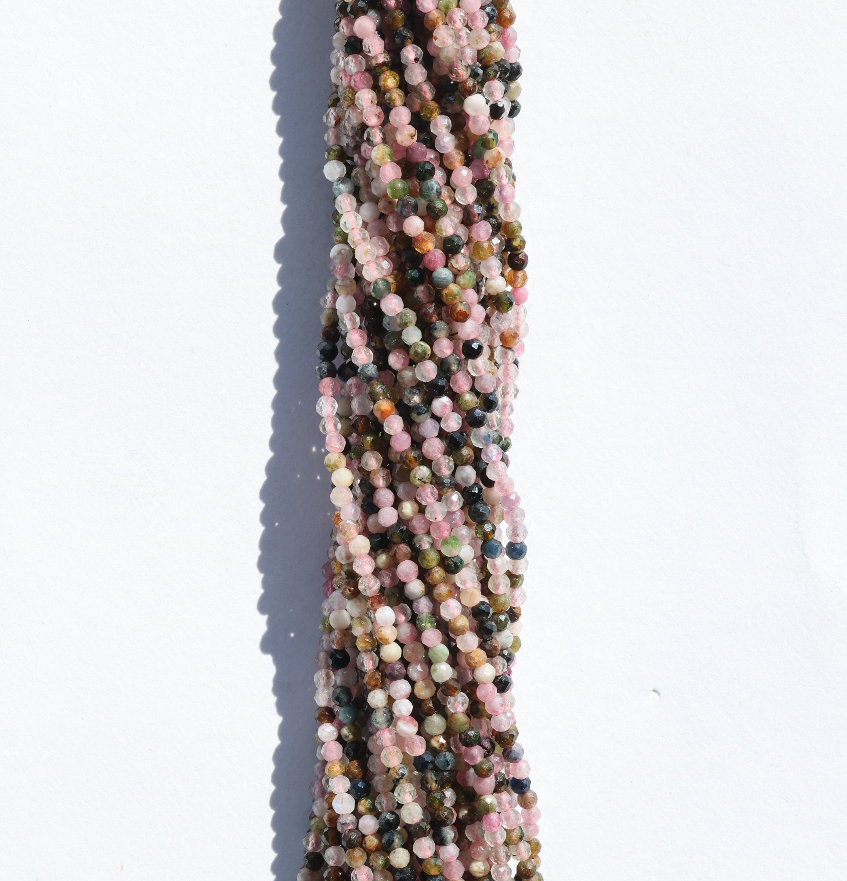 1 Line Natural Gemstone Beads 2 - 2.5 mm - Meena Design