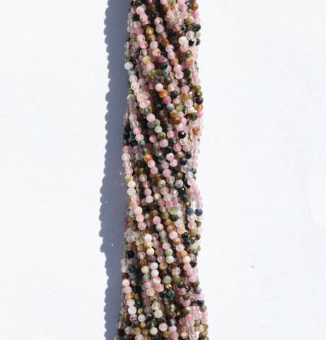 1 Line Natural Gemstone Beads 2 - 2.5 mm - Meena Design