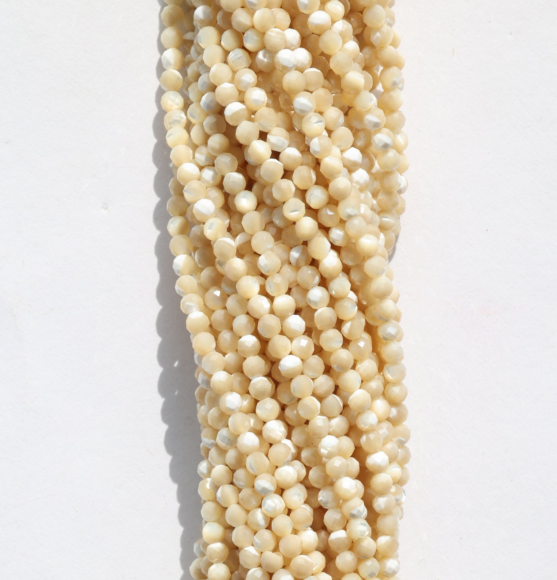 1 Line Natural Gemstone Beads Faceted 2.5 MM, Jewelry Making Supplies - Meena Design
