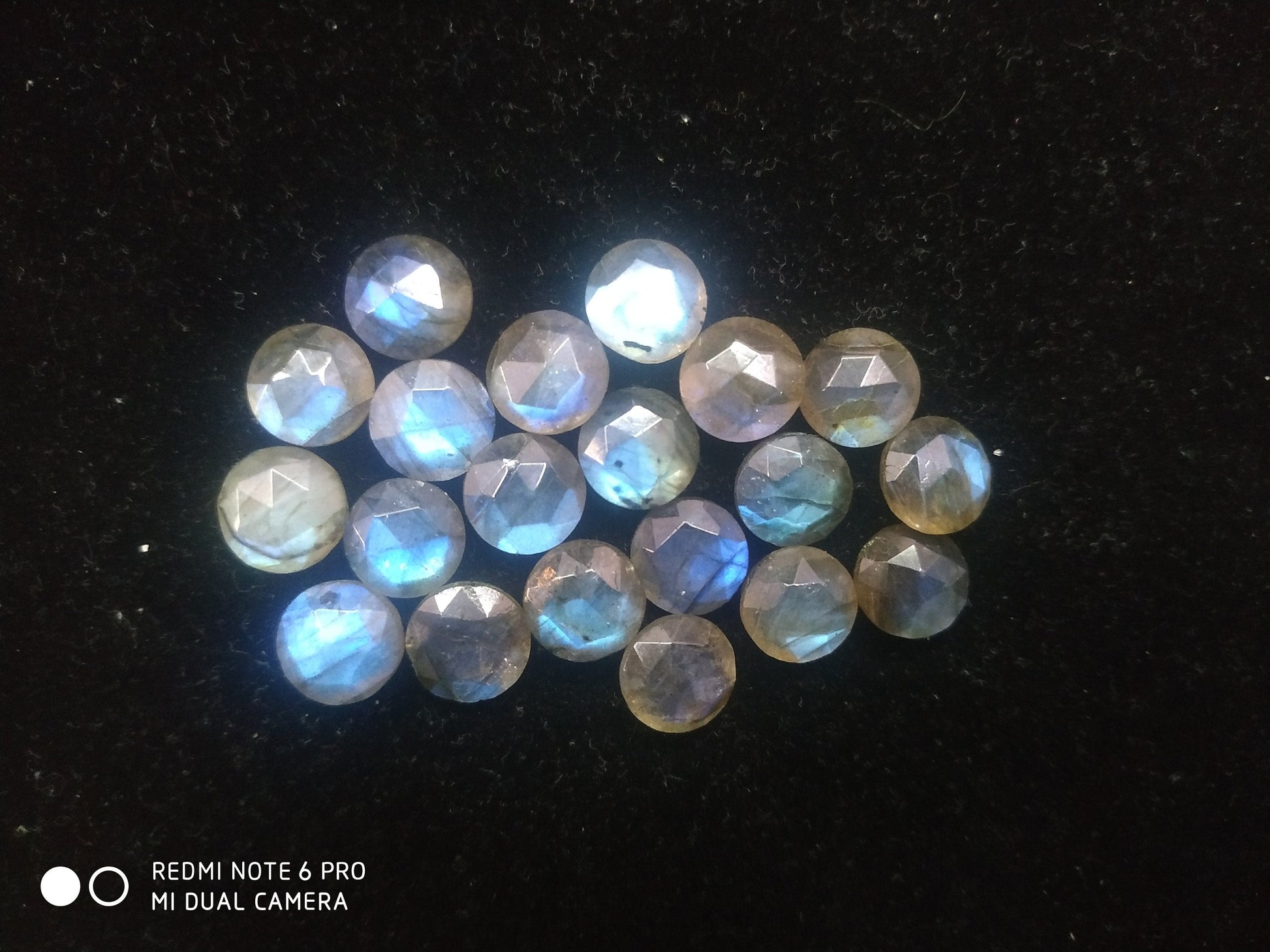 10 mm Round Labradorite Rose Cut Briolette Natural Gemstone - Meena Design