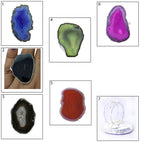 30 - 40 mm Agate Geode Slice Ring Silver Adjustable ( You get the exact piece as in photo ) - Meena Design