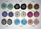 30 mm + Large Gemstone Pairs Gold Edged Natural Solar Quartz ***You receieve Exact Pair as in the Photo" - Meena Design