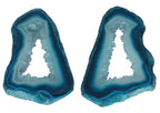 35 - 55 mm Agate Geode Slice Pairs Aqua *Order Exact pieces as in photos* - Meena Design